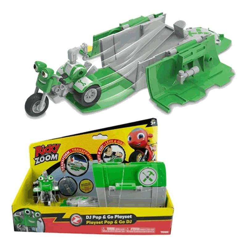 Kit Ricky Zoom Moto DJ Verde e Ricky + Compartimento Sunny - Sunny